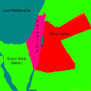 Peta Palestina era Mandat Inggris